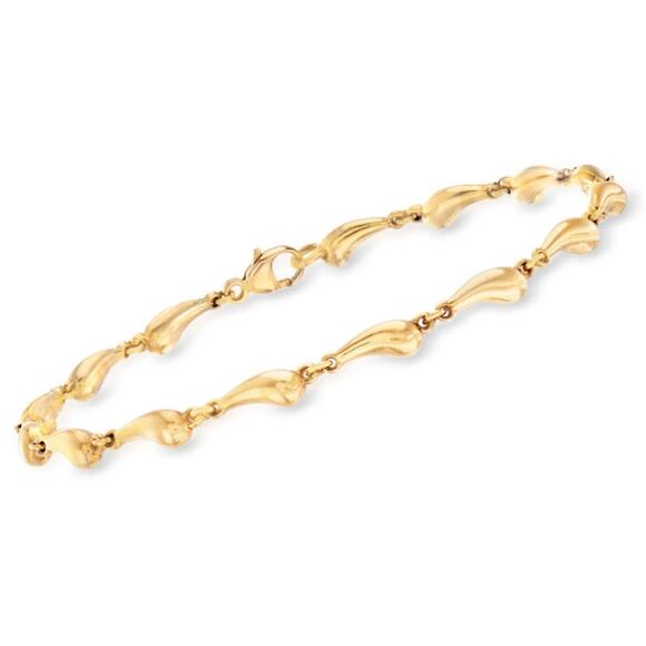 Authentic 1990 18k YG Tiffany & Co. Teardrop Bracelet Signed by Elsa Peretti - Picture 4 of 4